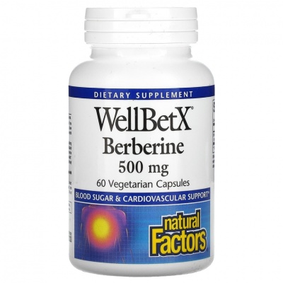 Антиоксидант Natural Factors WellBetX берберин 500 мг 60 капсул